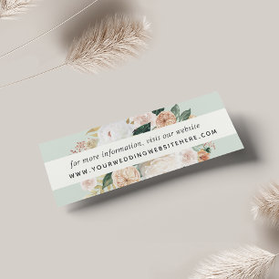 Boho Blooms Wedding Website Insert Cards Mini