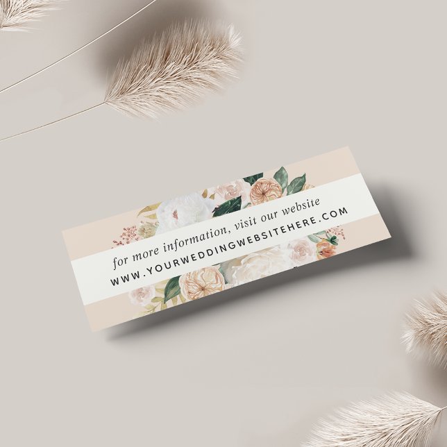 Boho Blooms Wedding Website Insert Cards | Mini (Creator Uploaded)