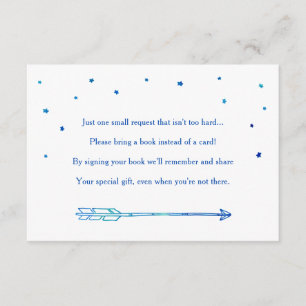 Boho Blue Adventure Carte de demande de réservatio