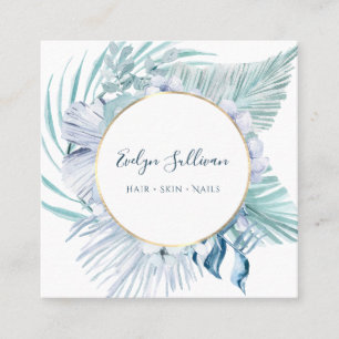Boho blue bouquet business card