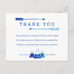 Boho Blue Carte de remerciements pour Baby shower