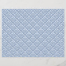 Boho Blue Delicate Shells Papier de fond