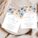 Boho Blue: Dusty Blue Bohemian Floral Wedding Invitation<br><div class="desc">Boho Blue: Dusty Blue Bohemian Floral Wedding Invitation

See matching collection in Niche and Nest Store</div>