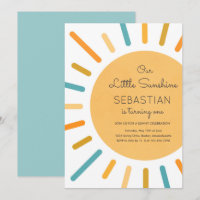 Boho Blue Our Little Sunshine Birthday Party