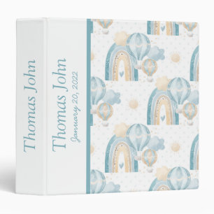 Boho Blue Rainbow Photo Album 3 Classeur à anneaux