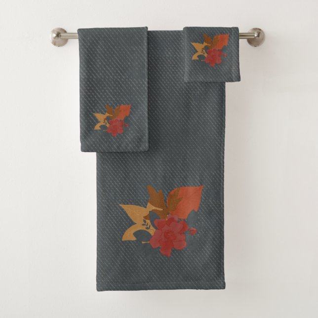 Boho Blue Terracota Rouge Jaune Brown Floral (En situation)