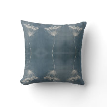 Boho Blue Throw Pillow