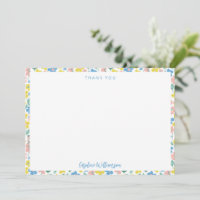 Boho Blue Yellow Ditsy Floral Custom Baby Shower