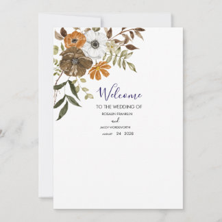 Boho Blush Floral Wedding Invitation