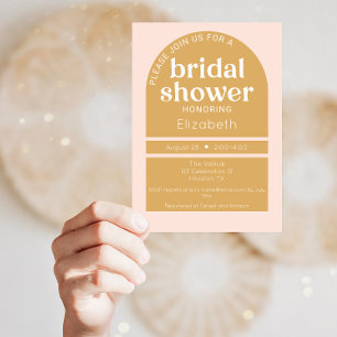 Boho Blush & Mustard Bridal Shower Invitation