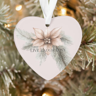 Boho Blush rose Noël Floral Arbre de Noël