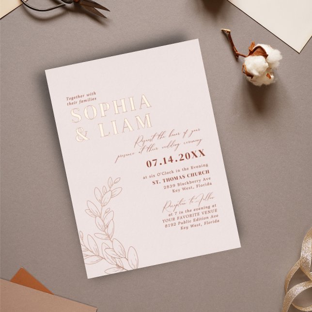 Boho  Blush Terracotta With RSVP QR Code Wedding (Creator Uploaded)