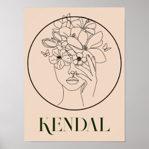 Boho Bohemian Abstract Minimal Style Poster