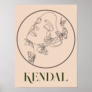 Boho Bohemian Abstract Minimal Style Poster