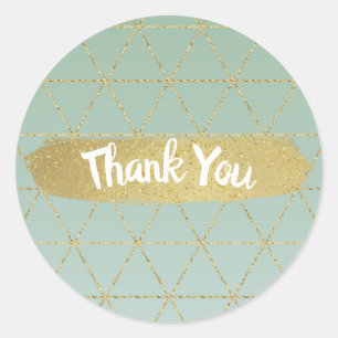 Boho Bohemian Chic Gold Mint Modern Sweet 16 Party Classic Round Sticker