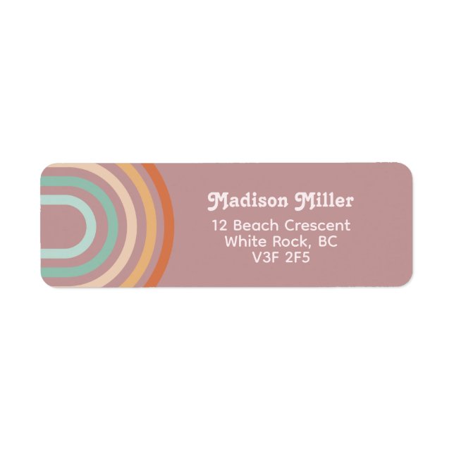 Boho Bohemian Pastel Rainbow Mauve Arrière - plan (Devant)