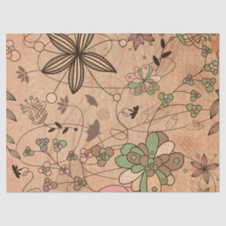 Boho Bohemian Retro Colourful Floral Flowers Tissue Paper