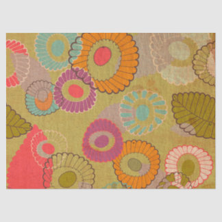 Boho Bohemian Retro Colourful Floral Flowers Tissue Paper