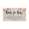 Boho Book request Card Insert Business Card Size