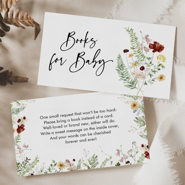 Boho Books for Baby Shower Brunch Enclosure Card (Creator Uploaded)