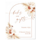 Boho Books & Gifts Sign | Arch Pampas Grass Shower