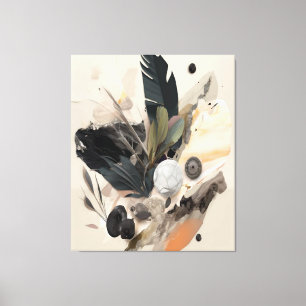 Boho Botanical Abstract Earthy Minimalist Canvas Print