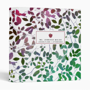 Boho Botanical Apple Teacher Binder