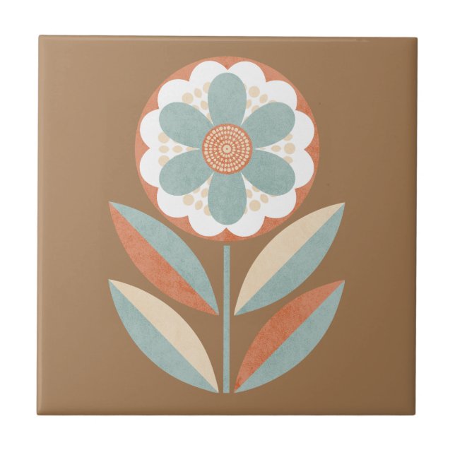 Boho Botanical Ceramic Tile (Front)