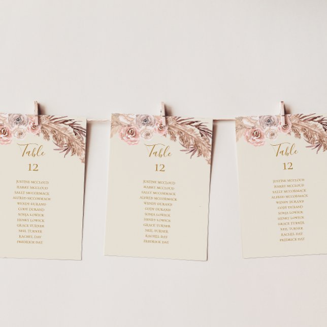 Boho Botanical | Ivory Table Number Seating Chart (Creator Uploaded)
