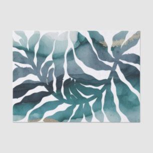 Boho Botanical Kelp Monogram Watercolor Matisse Tissue Paper