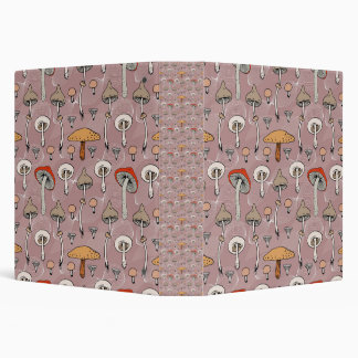 Boho Botanical Mushroom Pattern Binder