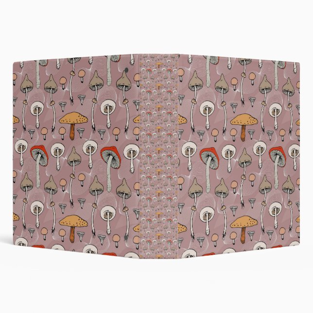 Boho Botanical Mushroom Pattern Binder (Background)
