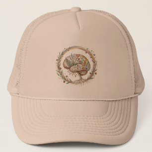 Boho Botanical Neurodiversity Bloom Ecotherapy Trucker Hat