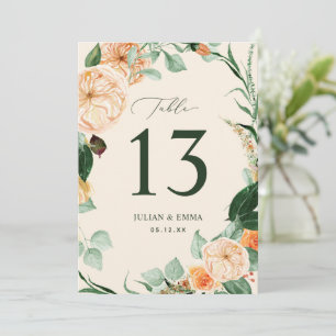 Boho Botanical Pastel Peach Greenery Floral Custom