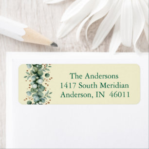 Boho Botanical Return Labels – Sage Green, Blue