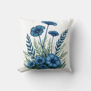 Boho Botanical Throw Pillow Floral Home Decor