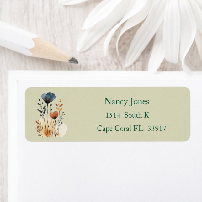 Boho Botanical Watercolor Flowers  (Insitu)