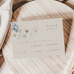 Boho Botanical Wedding RSVP Enclosure Card