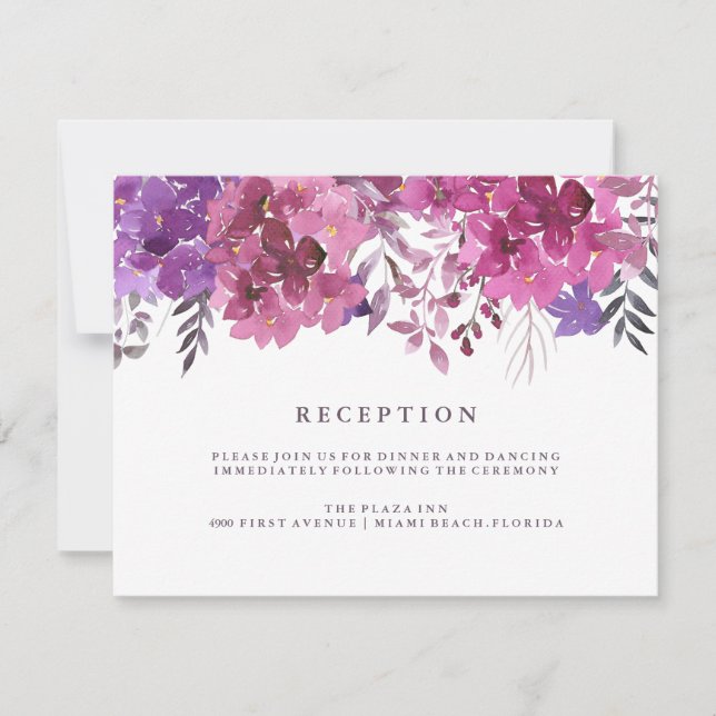 Boho Botanicals Reception Card (Front)