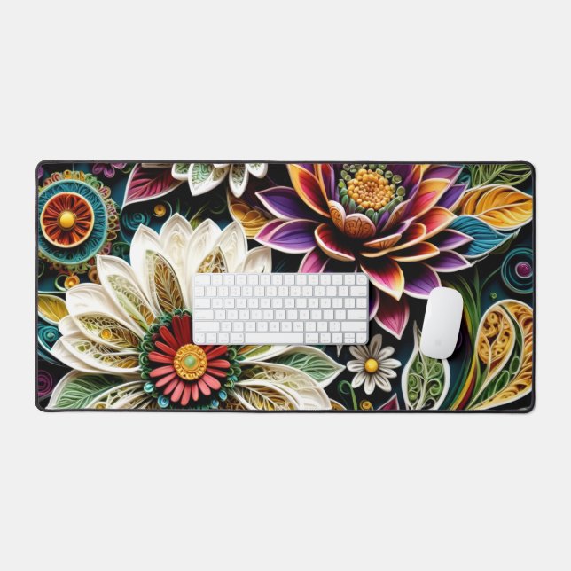 Boho Botanique Floral Zentangle (Clavier et souris)