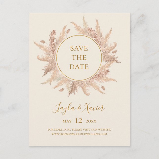 Boho Botanique Tropical | Ivry Faire-Part de Maria (Devant)