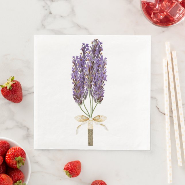 Boho Bouqet of Lavender Guest Paper Hand Towel Napkin (Insitu)