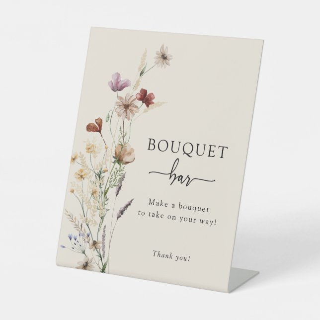 Boho Bouquet Bar Sign (Front)