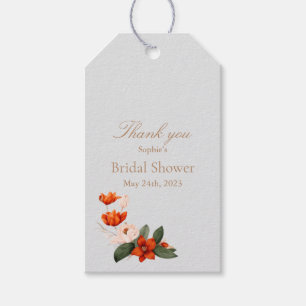 Boho bouquet with fiery flowers gift tags