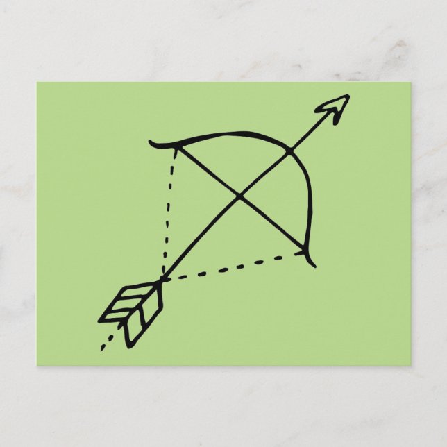 Boho Bow Doodle Postcard (Front)