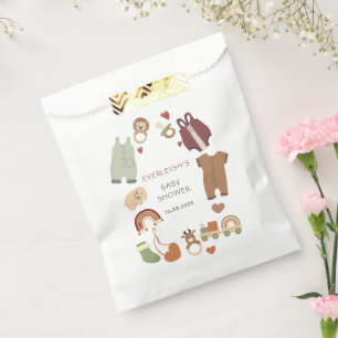 Boho Boy Baby Shower Gift Tag Favour Bag