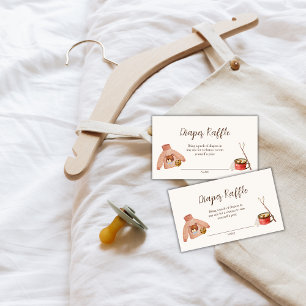 Boho Boy Xema's Clothes Baby Shower Diaper Raffle Enclosure Card