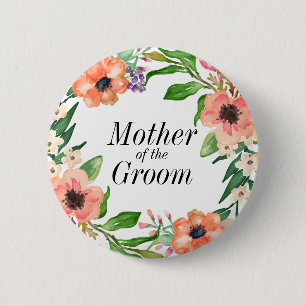 Boho Bridal Party Wedding 2 Inch Round Button