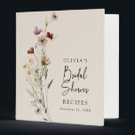 Boho Bridal Shower Binder<br><div class="desc">This stylish & elegant bridal shower recipe binder features gorgeous hand-painted watercolor wildflowers arranged as a lovely bouquet and elegant calligraphy script. Find matching items in the Boho Wildflower Bridal Shower Collection.</div>