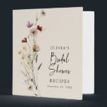 Boho Bridal Shower Binder<br><div class="desc">This stylish & elegant bridal shower recipe binder features gorgeous hand-painted watercolor wildflowers arranged as a lovely bouquet and elegant calligraphy script. Find matching items in the Boho Wildflower Bridal Shower Collection.</div>
